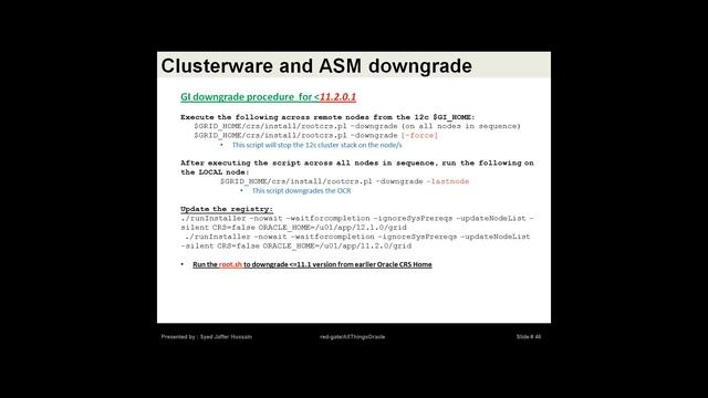Oracle 12c RAC Upgrade Presented by Syed Jaffar Hussain | Redgate смотреть онлайн