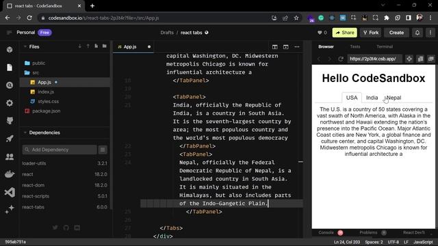 Create Tabs in React or Next JS with react-tabs смотреть онлайн