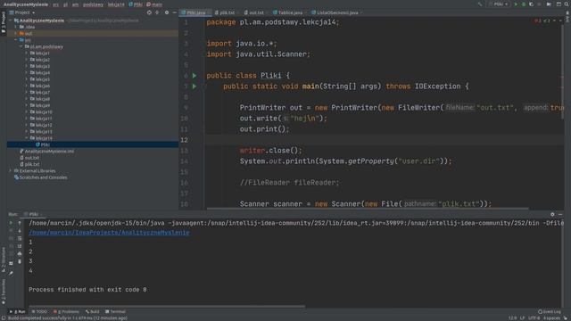 Kurs podstaw Java Lekcja 14. Zapis do pliki i odczyt z pliku tekstowego. смотреть онлайн