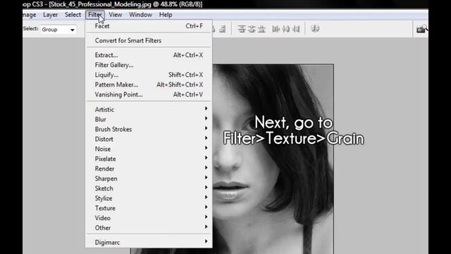 Photoshop CS3 Tutorial - Professional Black & White [60 seconds] смотреть онлайн