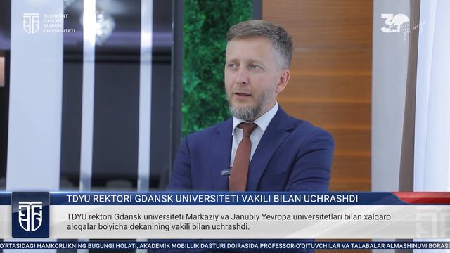 TDYU rektori Gdansk universiteti vakili bilan uchrashdi смотреть онлайн