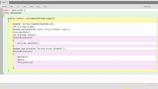 Selection Sort In Java With Program.(Sorting Method In An Array) смотреть онлайн