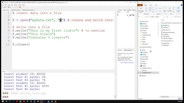 Week 9 Python File IO Revision (Write, Read and Append) смотреть онлайн