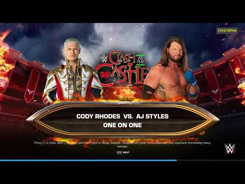 WWE2K24 Cody Rhodes (c) vs AJ Styles смотреть онлайн
