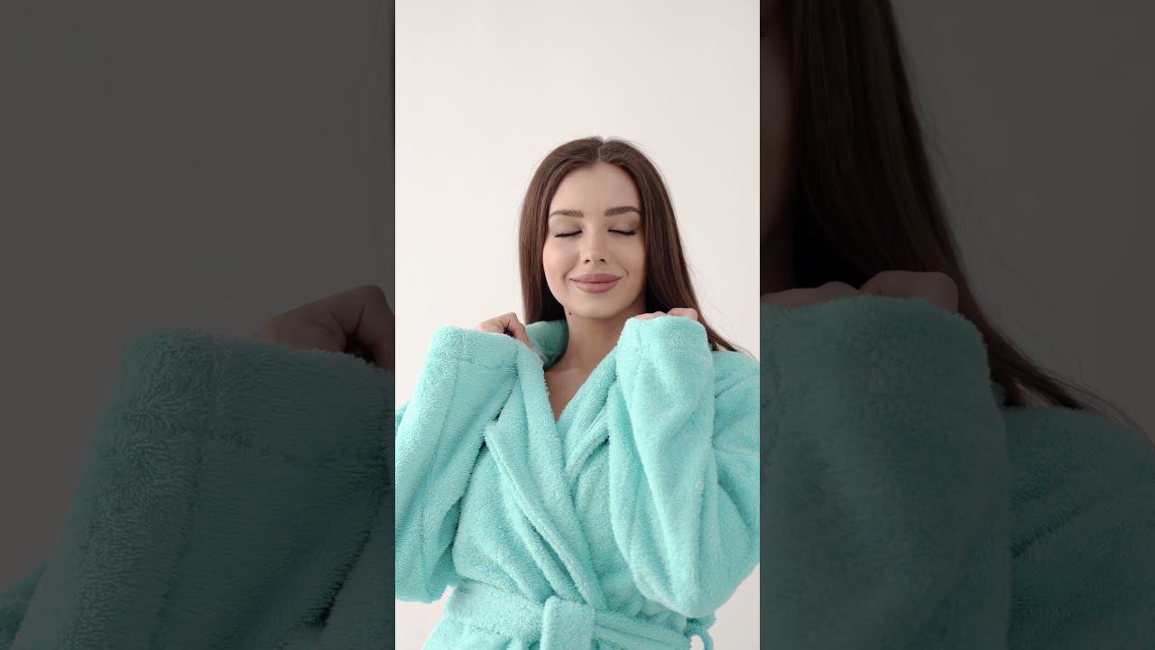 Халат махровый голубой - компания Атмосфера смотреть онлайн