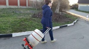 испытание телеги из детского велосипеда