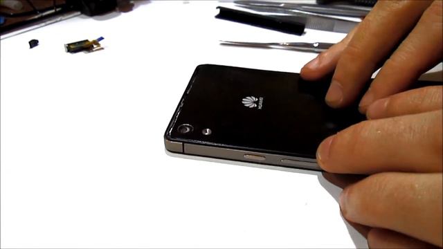 Huawei P6 how to assemble, back cover Huawei P6 Huawei-Parts.ru смотреть онлайн