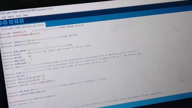 OLED .96" 128x64,I2C Wth Arduino Mega 2560 and DS18B20 Temperature Sensor смотреть онлайн