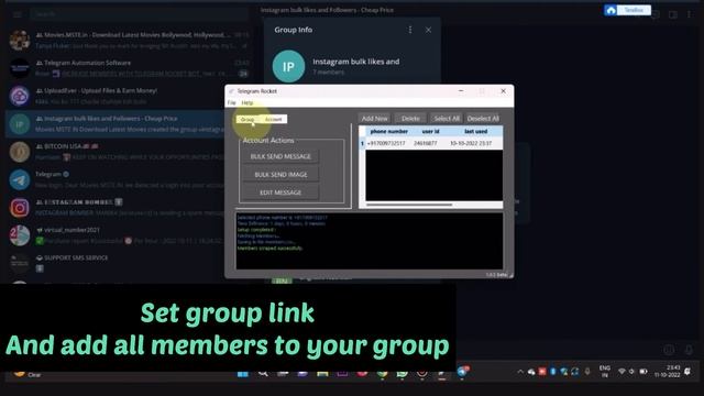 How to add and scrape unlimited telegram members with Telegram Rocket 2023 !! Bulk Member adder Too смотреть онлайн