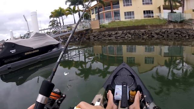 Fishing Bream On Surface ! Raby Bay Canals + Trevally And Monster Queenfish Bi Catch смотреть онлайн