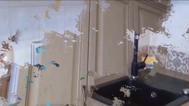 Кухня из Массива Дуба с золотой патиной смотреть онлайн