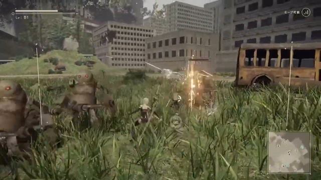 NieR:Automata　ストーリーネタバレ無し　戦闘プレイ動画　雑魚 смотреть онлайн