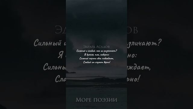 Отличие сильного от слабого человека #поэзия смотреть онлайн