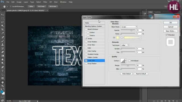 Realistic NEON Text Effect - Photoshop Tutorial | HL Creations смотреть онлайн