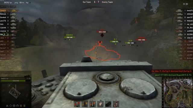 WOT: Mauntain Pass - E-100 - 3 frags смотреть онлайн