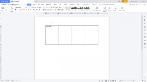 WPS Office How To Center Text In A Table