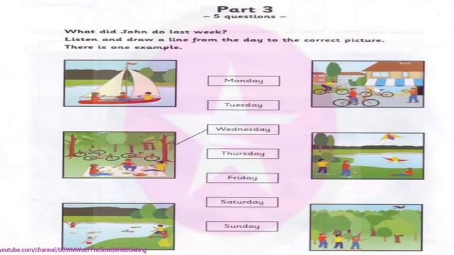 Movers 3 Test 1  - Cambridge Young Learners English (YLE) -  Second Editor