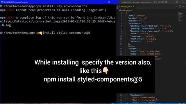 styled-componenst install successfully in react.js. смотреть онлайн