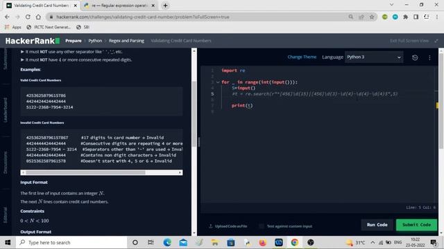 Python Programs #95: Validating Credit Card Numbers смотреть онлайн