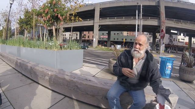 Супер умный попугай и БОМЖ