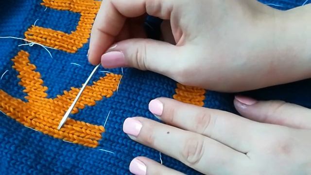 Вышивка по вязаному полотну | Вышивка по петлям | Marina Rukodelie смотреть онлайн