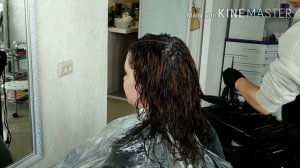 Окрашивание из рыжего в русый цвет волос.