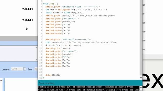 #97 Nextion Display - Float value Arduino to Nextion with dtostrf - Nextion Tutorial смотреть онлайн