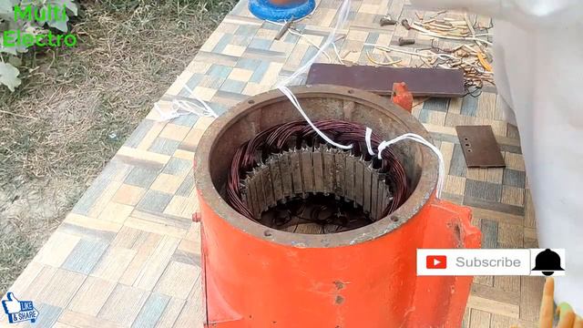 my new invention make a three phase motor from 7 5 kw generator at home new experiment смотреть онлайн