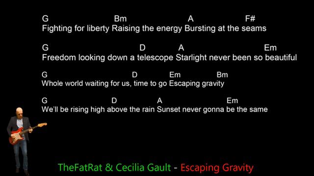 TheFatRat & Cecilia Gault - Escaping Gravity - Lyrics Chords Vocals смотреть онлайн