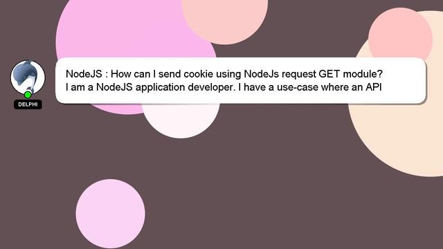 NodeJS : How can I send cookie using NodeJs request GET module? смотреть онлайн