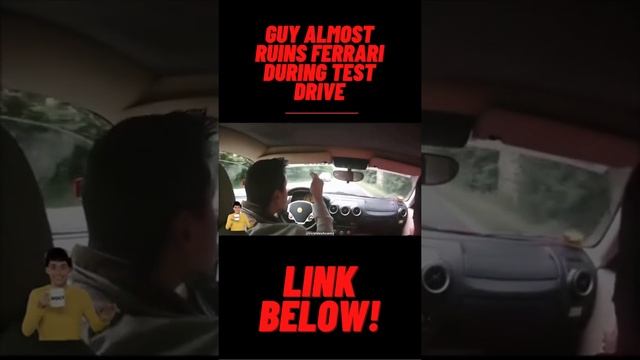 GUY ALMOST CRASHES FERRARI DURING A TEST DRIVE! #SHORTS смотреть онлайн