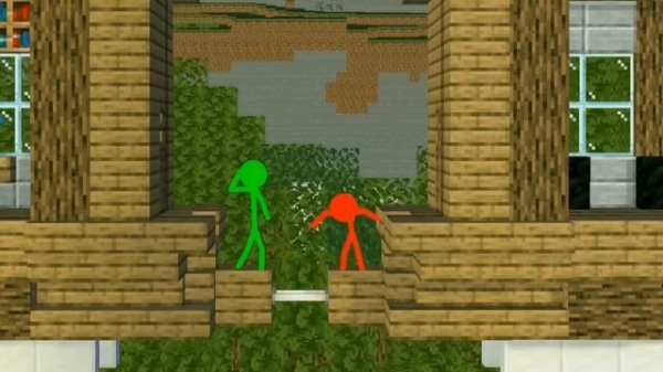 Stickman Animation Vs Minecraft ~ GIANT DIAMOND STICKMAN INVENTORY Cartoon