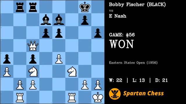 ALL BOBBY FISCHER GAMES | #56 | 1956 | Nash - Fischer
