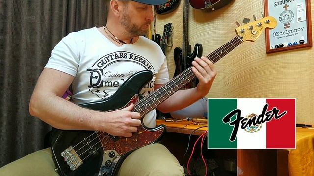 Тест звучания Fender Jazz Bass после замены звукоснимателей, после ремонта смотреть онлайн