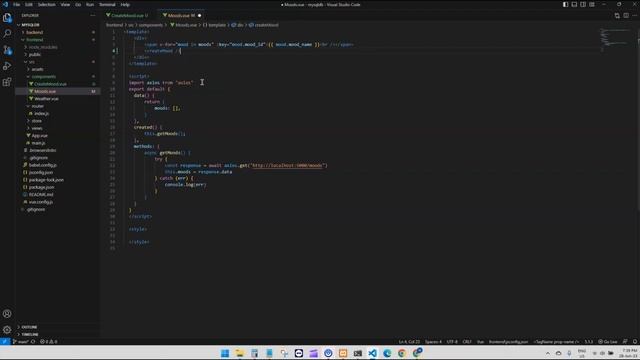CRUD with Vue, Express+MySQL смотреть онлайн