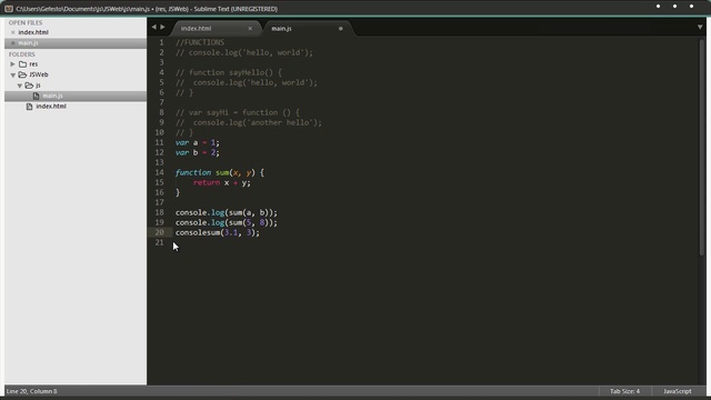 Курс JavaScript - Функции - Functions [Урок 6](1)