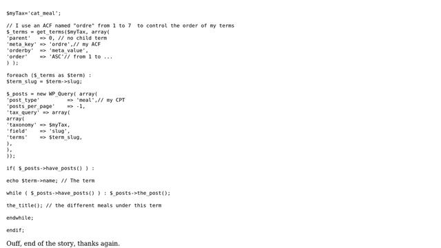 Wordpress: Ordering terms before displaying posts (2 Solutions!!) смотреть онлайн