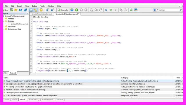 MQL5 TUTORIAL ENGLISH - SIMPLE MACD STANDALONE EXPERT ADVISOR смотреть онлайн