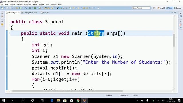 Java Program to define a class and array of Objects - Abhishek S. Rao смотреть онлайн