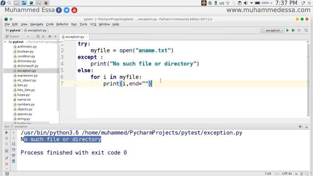 25 Python 3 handling exception смотреть онлайн