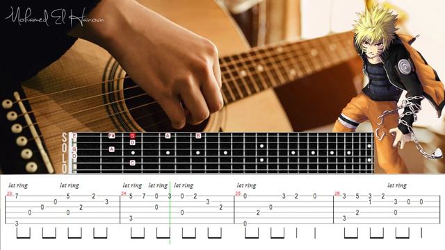 Naruto - Sadness And Sorrow Fingerstyle Guitar Lesson Tab смотреть онлайн