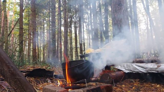 Закрываю щели в лесной ИЗБУШКЕ. Плов по-своему). смотреть онлайн
