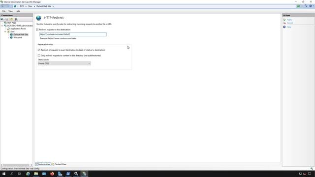 How to redirect an IIS website to a new location using Windows Server 2019 смотреть онлайн