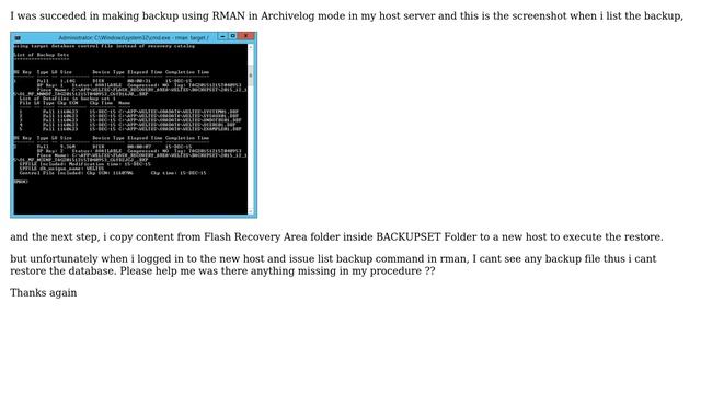 Databases: Restoring ORACLE 11gR2 database with Flash Recovery Area Only смотреть онлайн