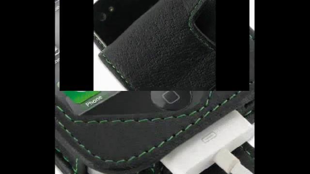 PDair Leather Case for Apple iPhone 4 - Flip Type (Snap Button)(Black/Green String) смотреть онлайн