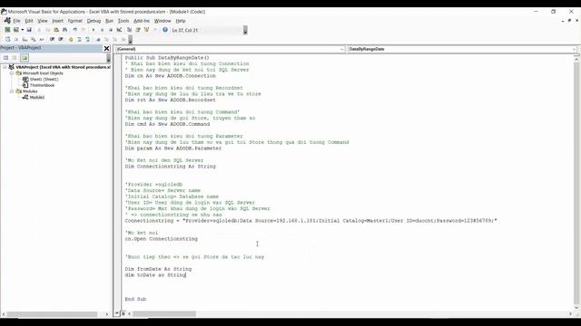 Excel VBA with SQL Server stored procedure смотреть онлайн