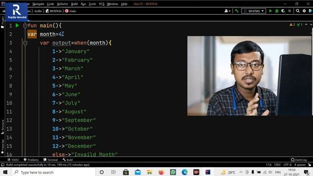Kotlin WHEN Expression in Bengali by Rajdip Mondal | How to use When in Kotlin | Video #10 смотреть онлайн