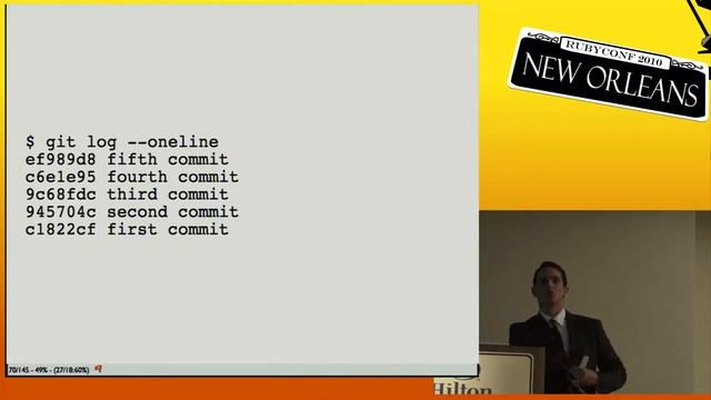 RubyConf 2010 - Classy Git by: Scott Chacon смотреть онлайн