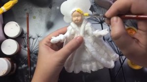 Ватная игрушка Снегурочка. ЧАСТЬ 3