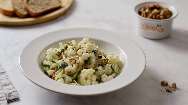 Постный салат с цветной капустой смотреть онлайн